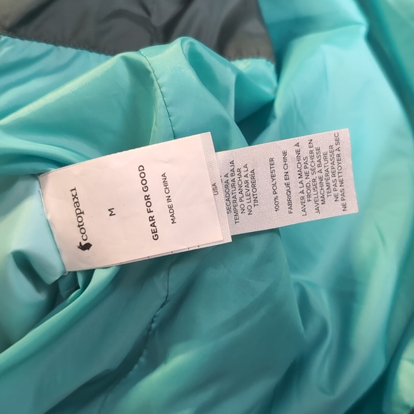 Cotopaxi Teca Calido Hooded Puffer Reversible Jacket Medium in Green/Teal/Aqua - Picture 16 of 16